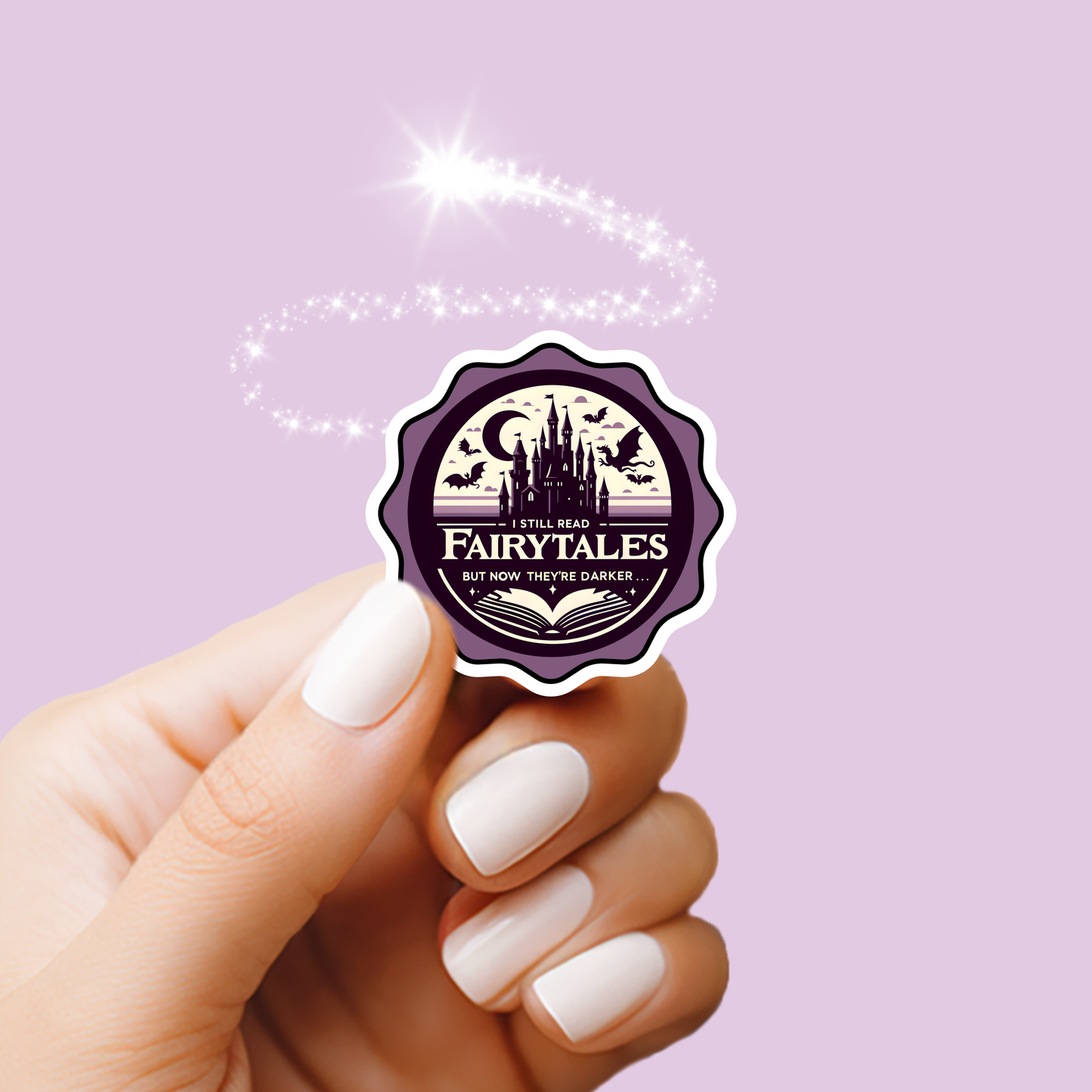 Romance Book Trope Book Club Vintage Stamp Holographic Vinyl Stickers