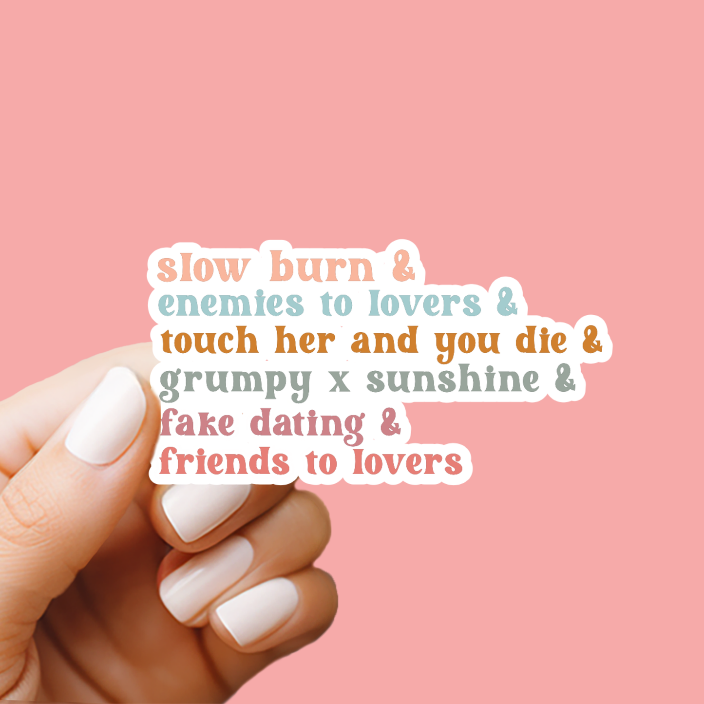 Romance Book Trope Vinyl Sticker