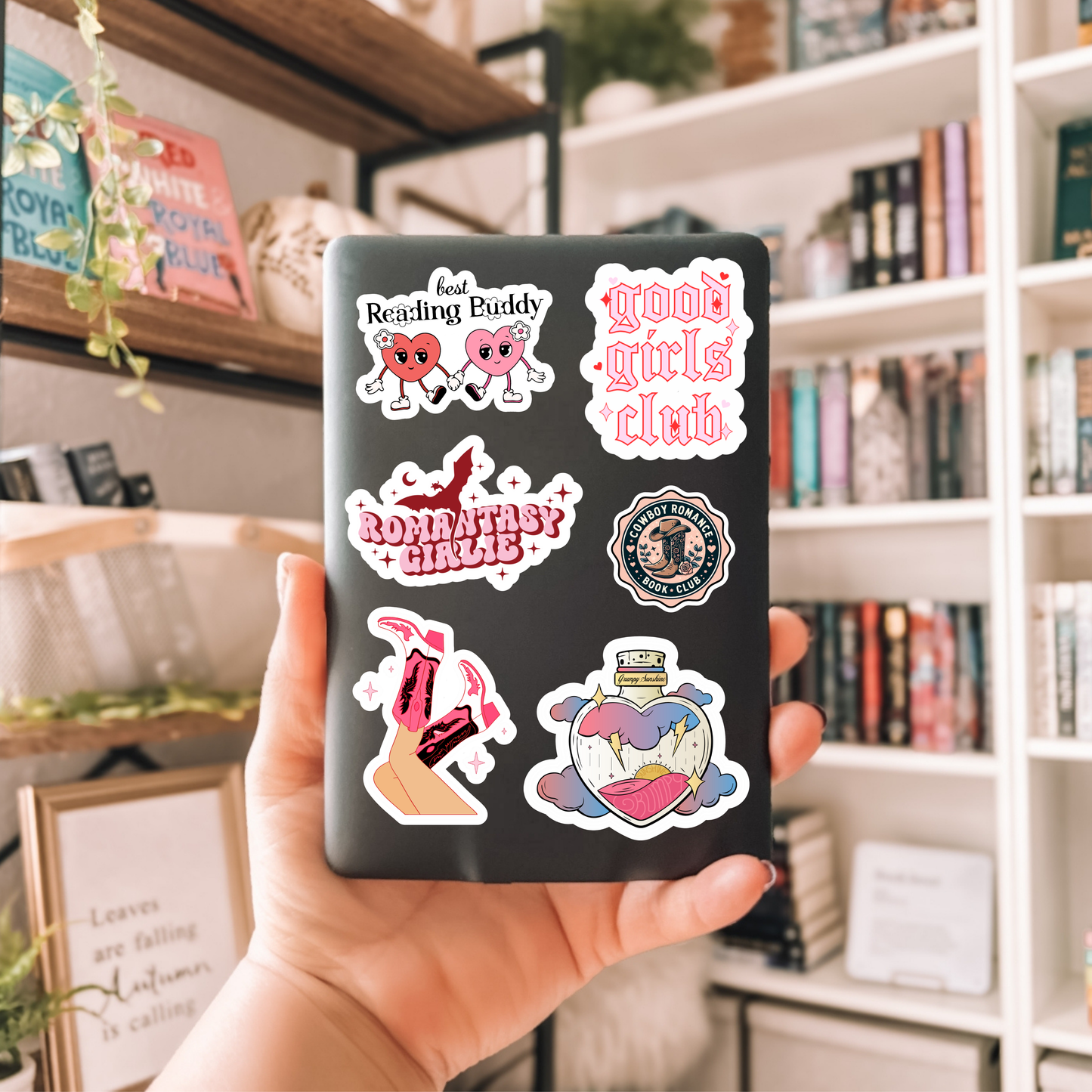 Anxious Book Girlie Vinyl Sticker