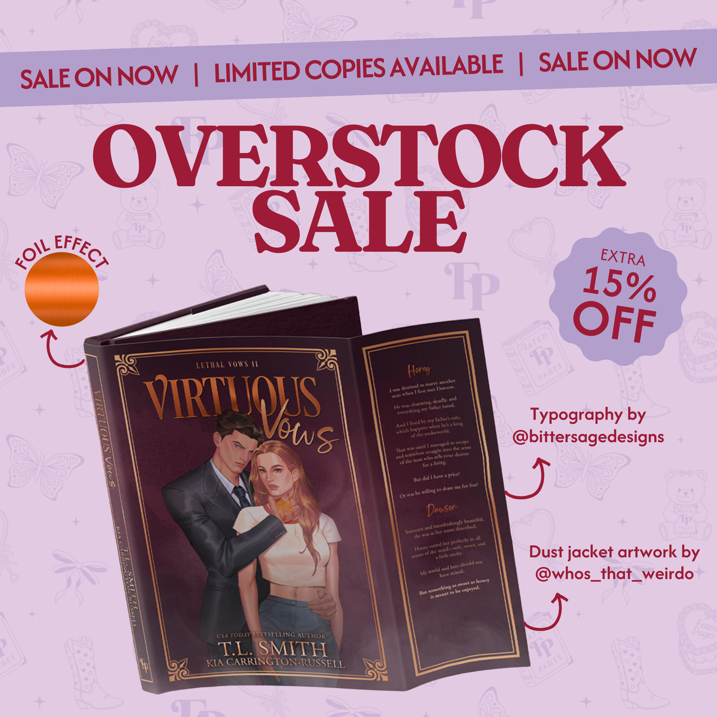 OVERSTOCK SALE - Virtuous Vows by T.L. Smith and Kia Carrington-Russell | Romance Book
