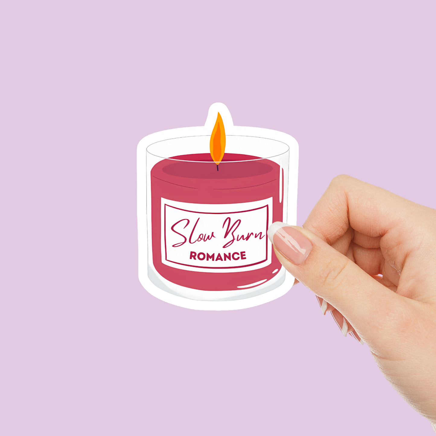 Slow Burn Candle Vinyl Sticker