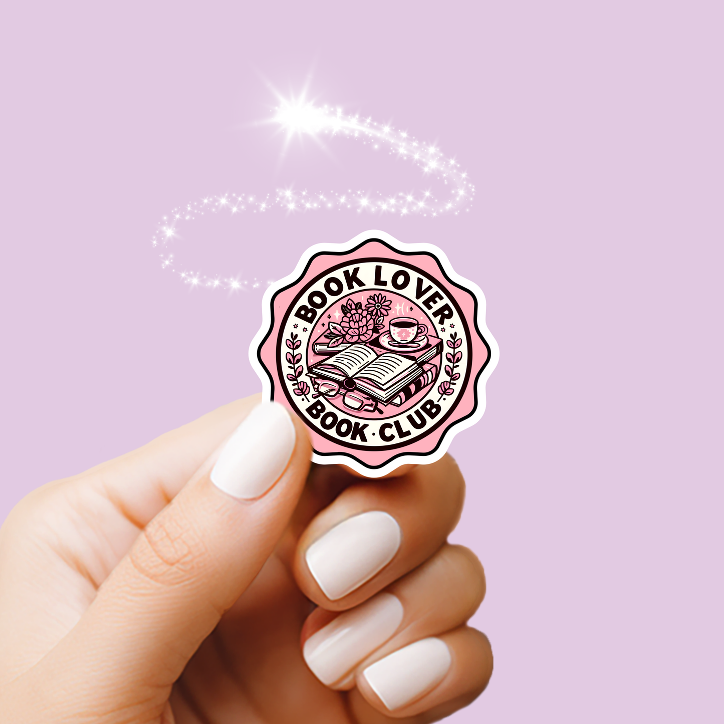 Romance Book Trope Book Club Vintage Stamp Holographic Vinyl Stickers