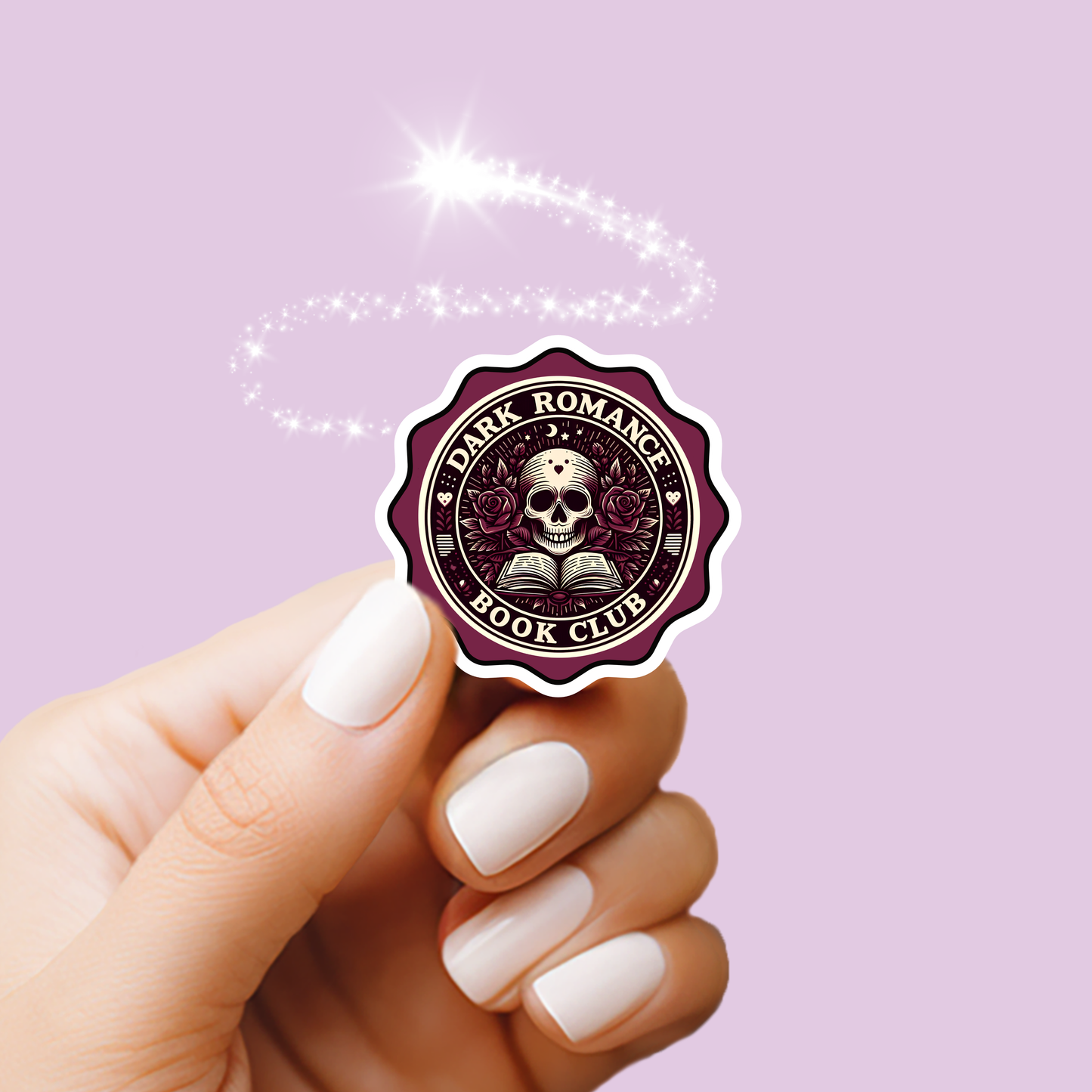 Romance Book Trope Book Club Vintage Stamp Holographic Vinyl Stickers