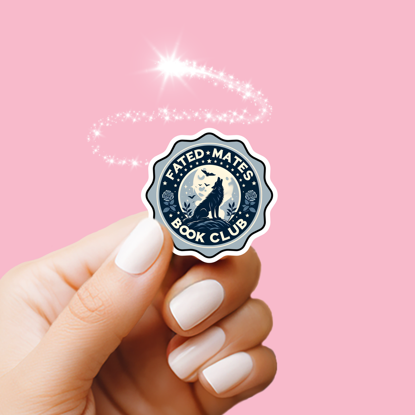 Romance Book Trope Book Club Vintage Stamp Holographic Vinyl Stickers