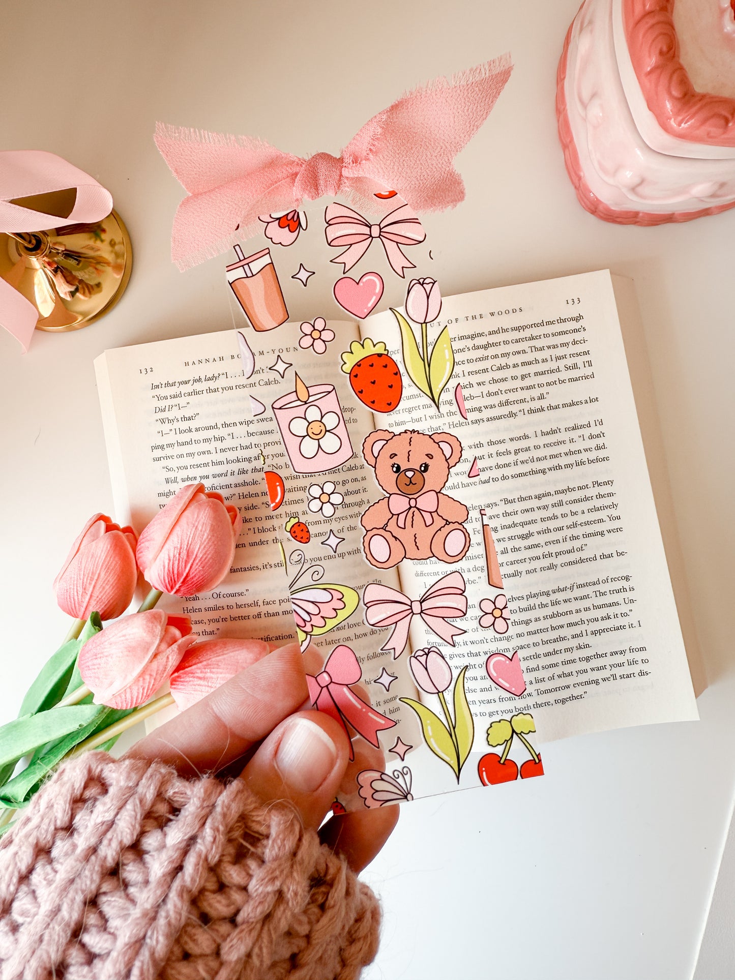 Teddy Bear Picnic Acrylic Bookmark | Romance Reader Bookish Merch