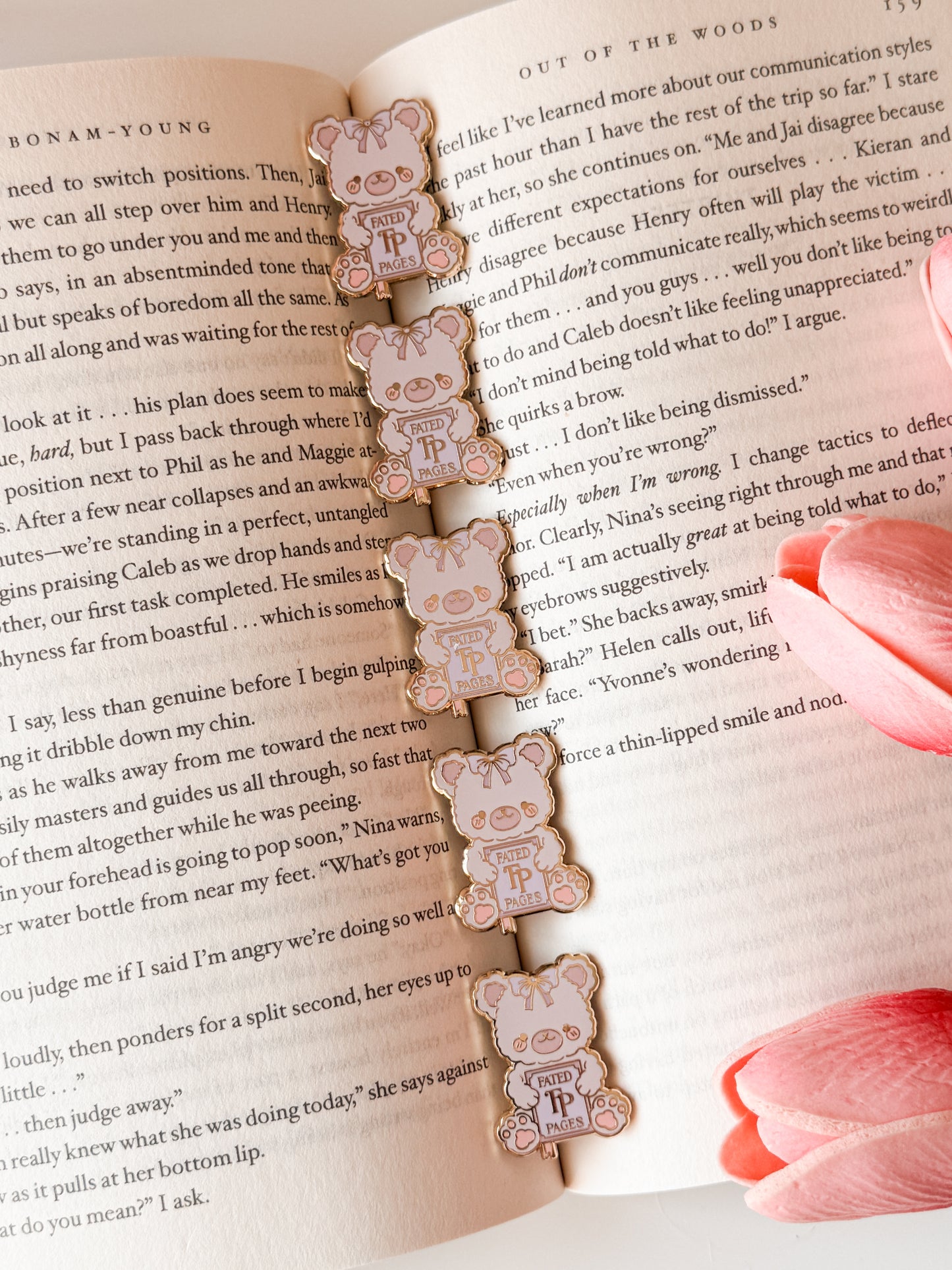 Teddy Bear Mini Enamel Pin | Book Reader Merch