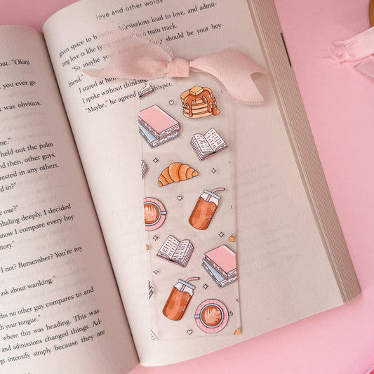Books and Breakfast Acrylic Bookmark