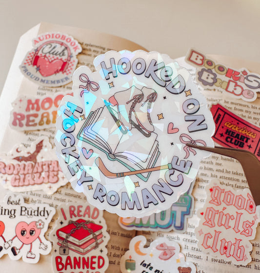Hooked on Hockey Romance Vinyl Sticker