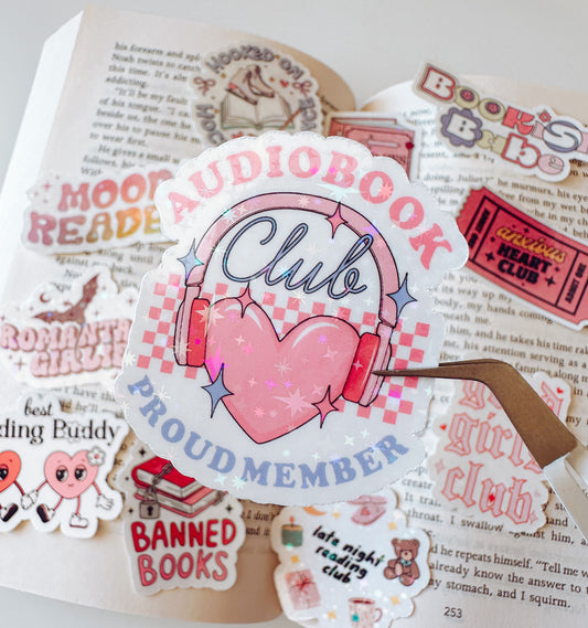 Audiobook Club Proud Member Vinyl Sticker