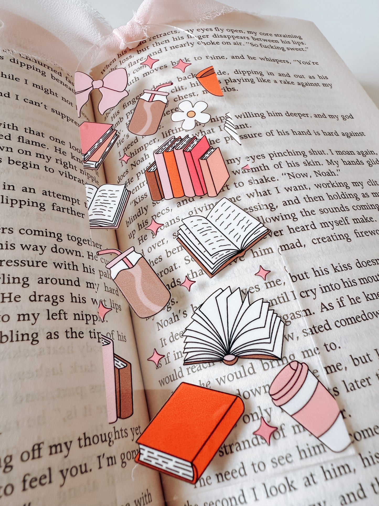 Books and Bows Acrylic Bookmark