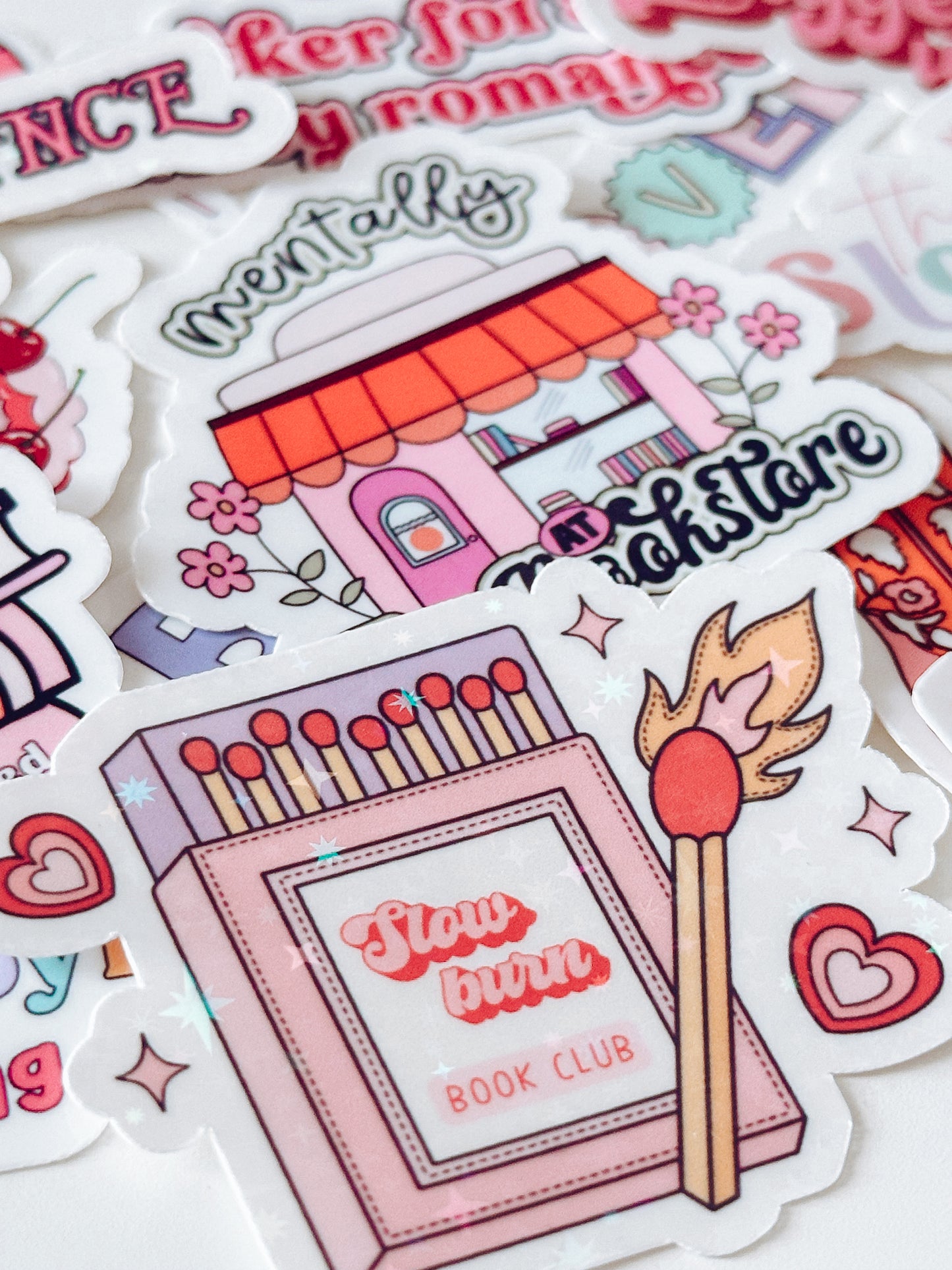 Slow Burn Book Club Match Box Vinyl Sticker