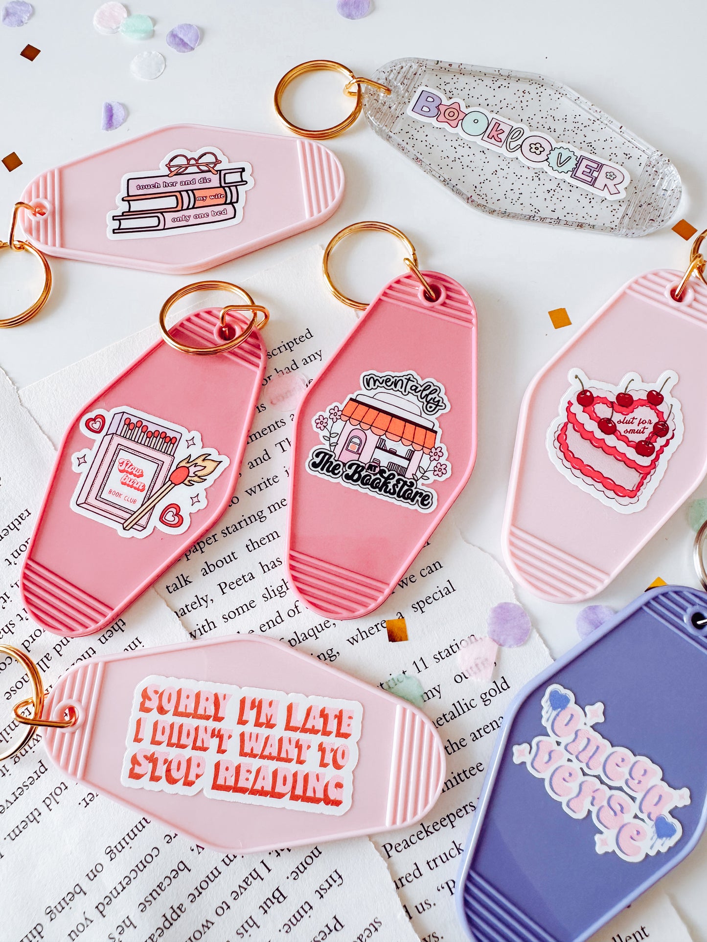 Sorry I'm Late I Didn't Want to Stop Reading Motel Keychain