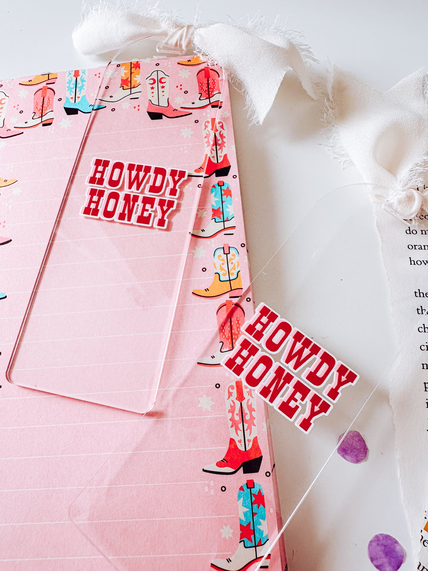Howdy Honey Acrylic Bookmark