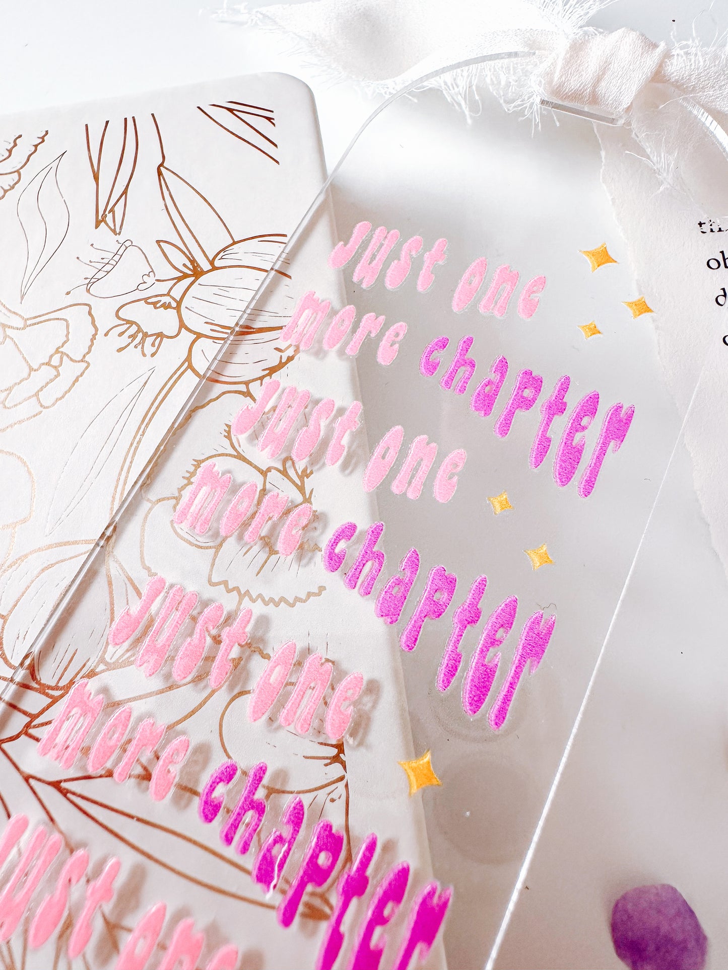 Just One More Chapter Acrylic Bookmark
