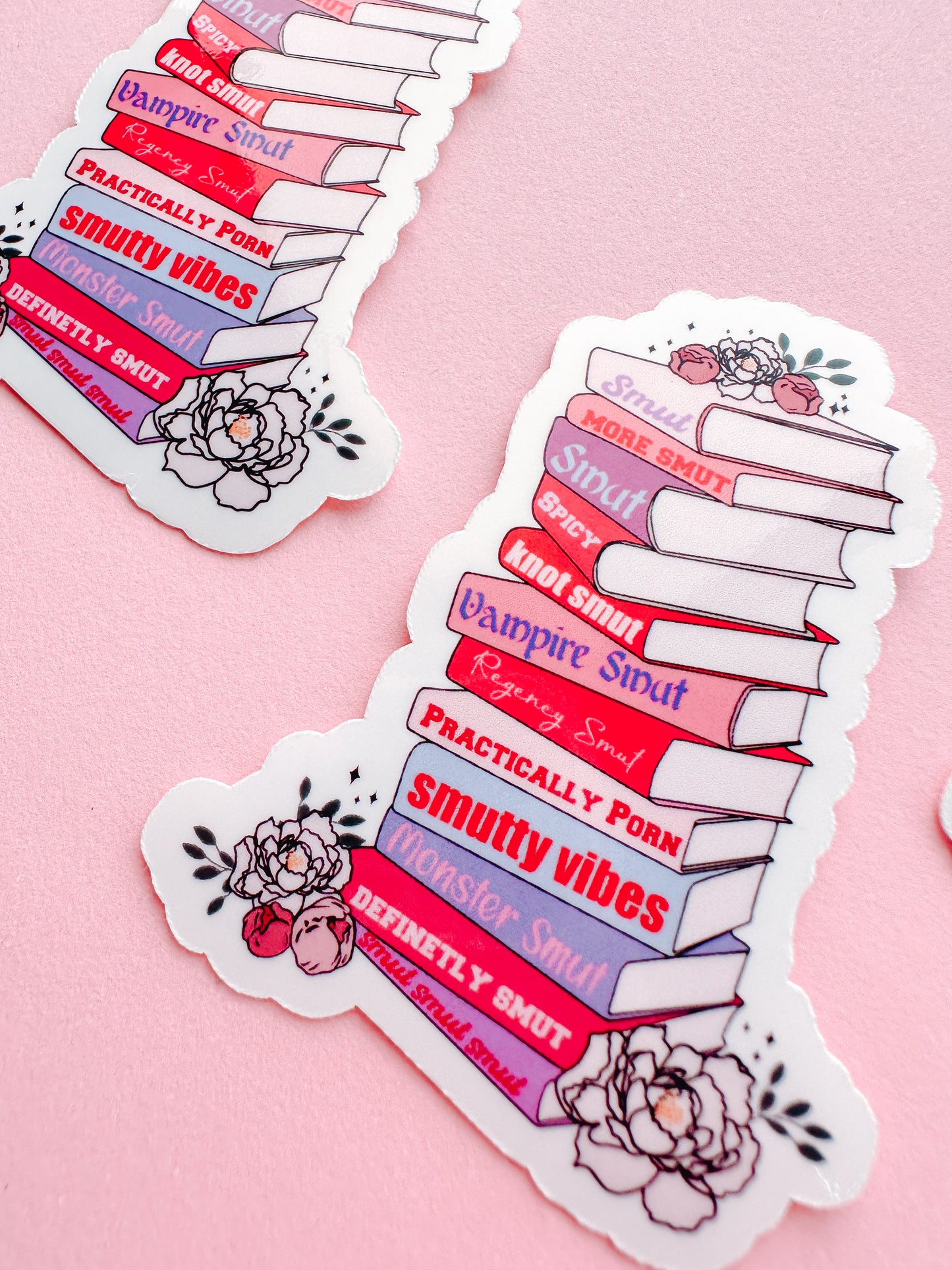 Smut Book Stack Vinyl Sticker