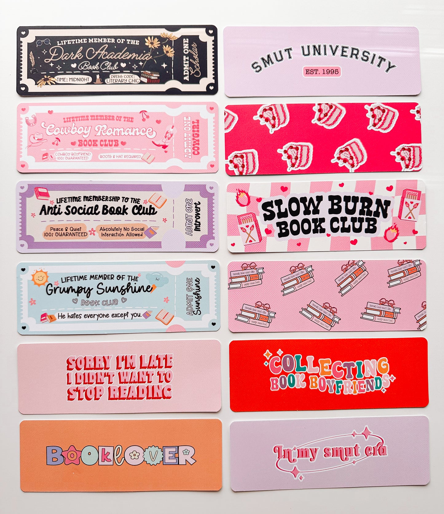 Bookstack Romance Book Tropes Cardstock Bookmark