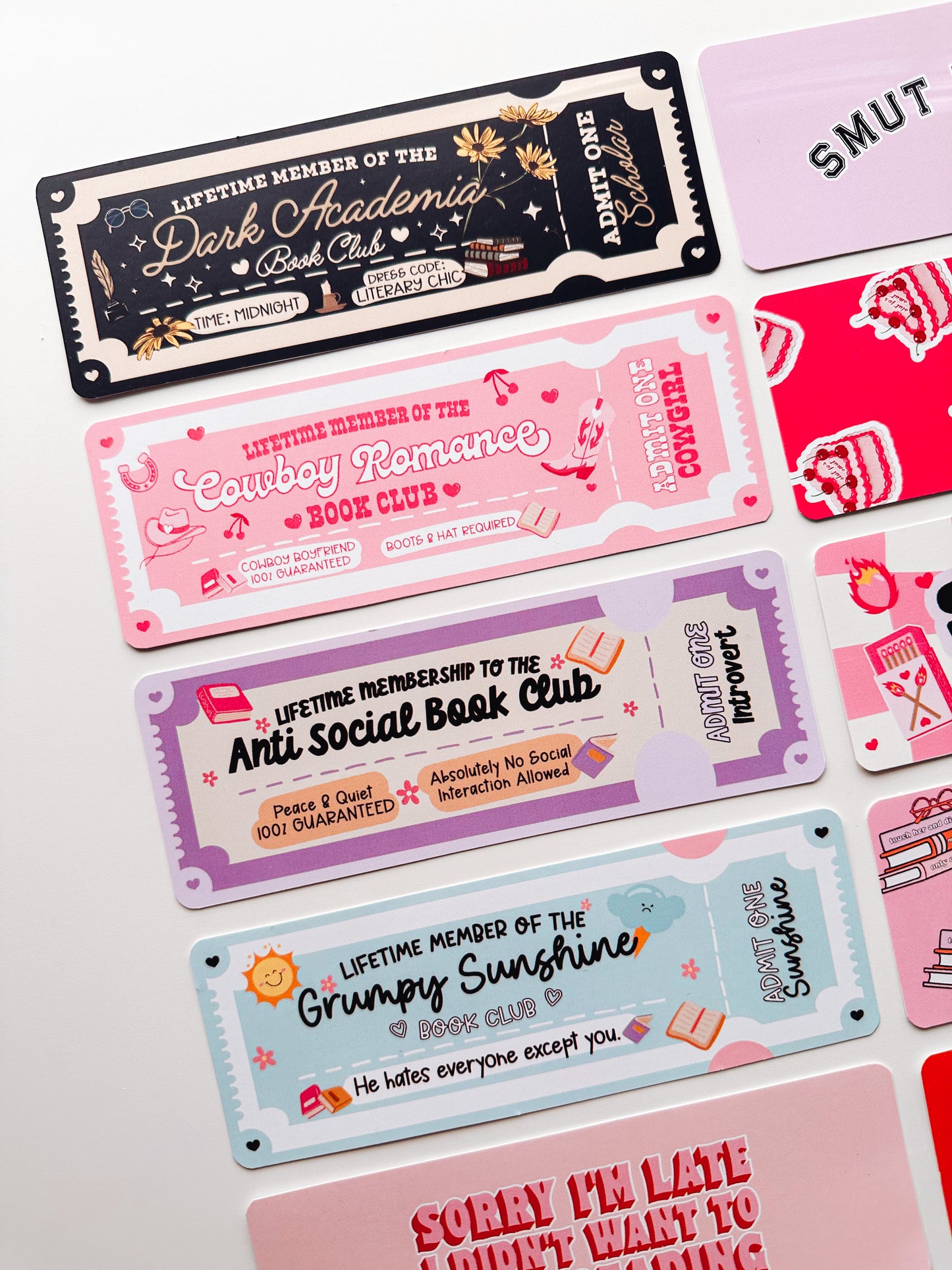 Bookstack Romance Book Tropes Cardstock Bookmark