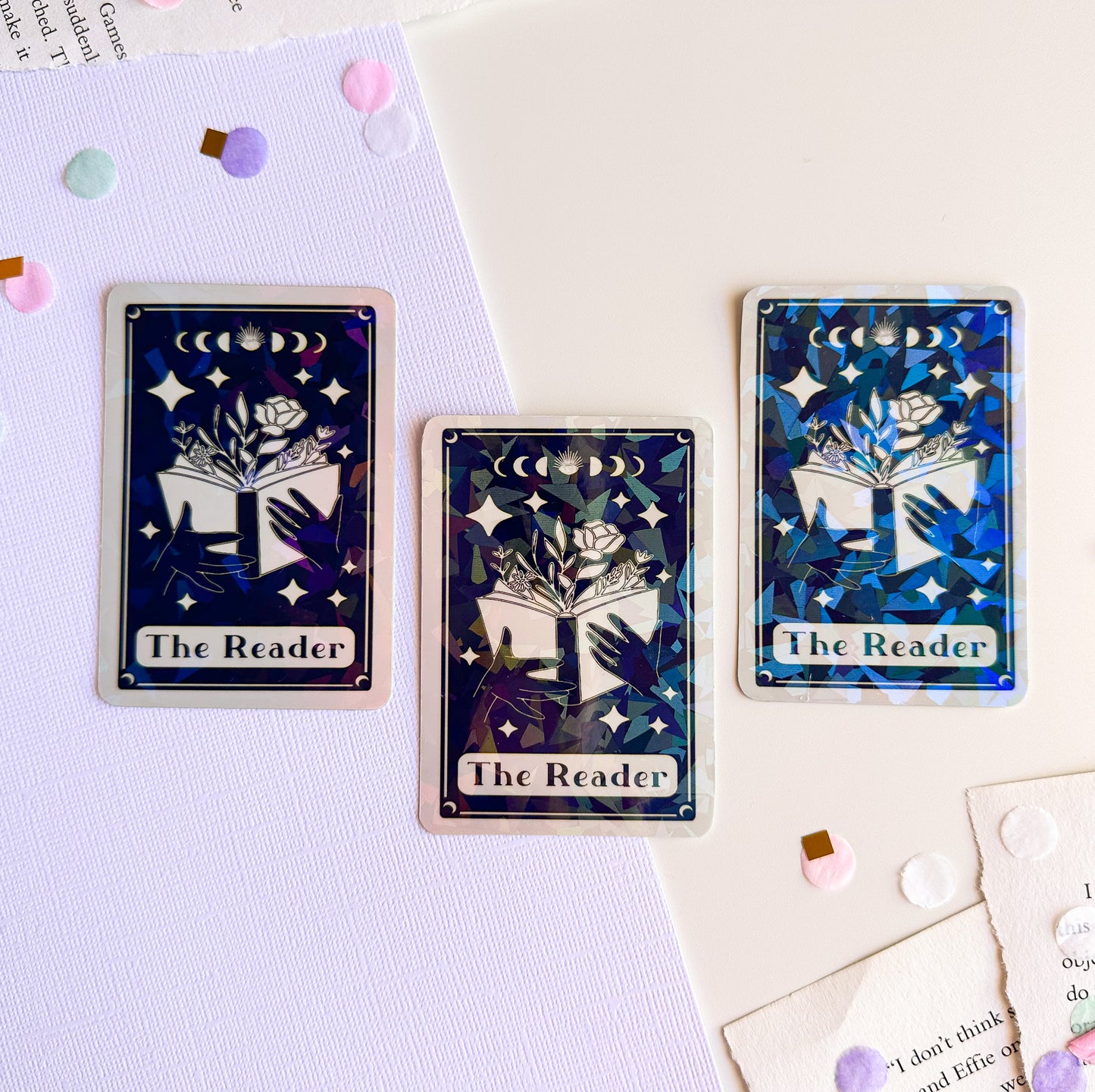 CLEARANCE! The Reader Tarot Card Holographic Vinyl Sticker