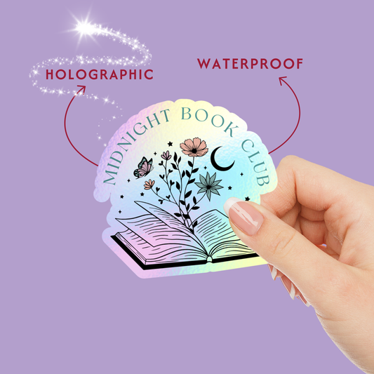 Midnight Book Club Holographic Vinyl Sticker