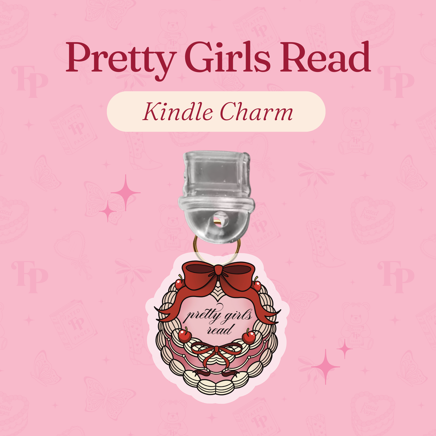 Pretty Girls Read E-Reader Kindle Phone Charm