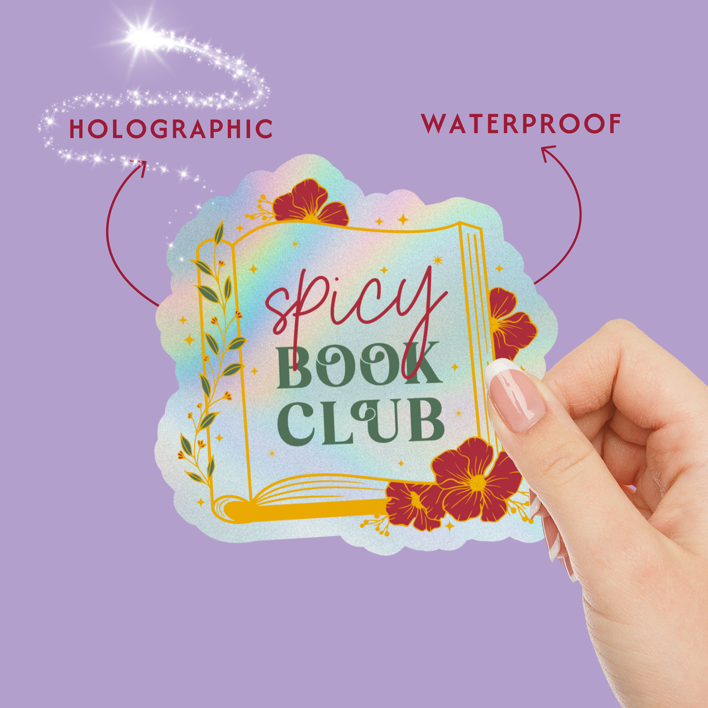 Spicy Book Club Vinyl Sticker