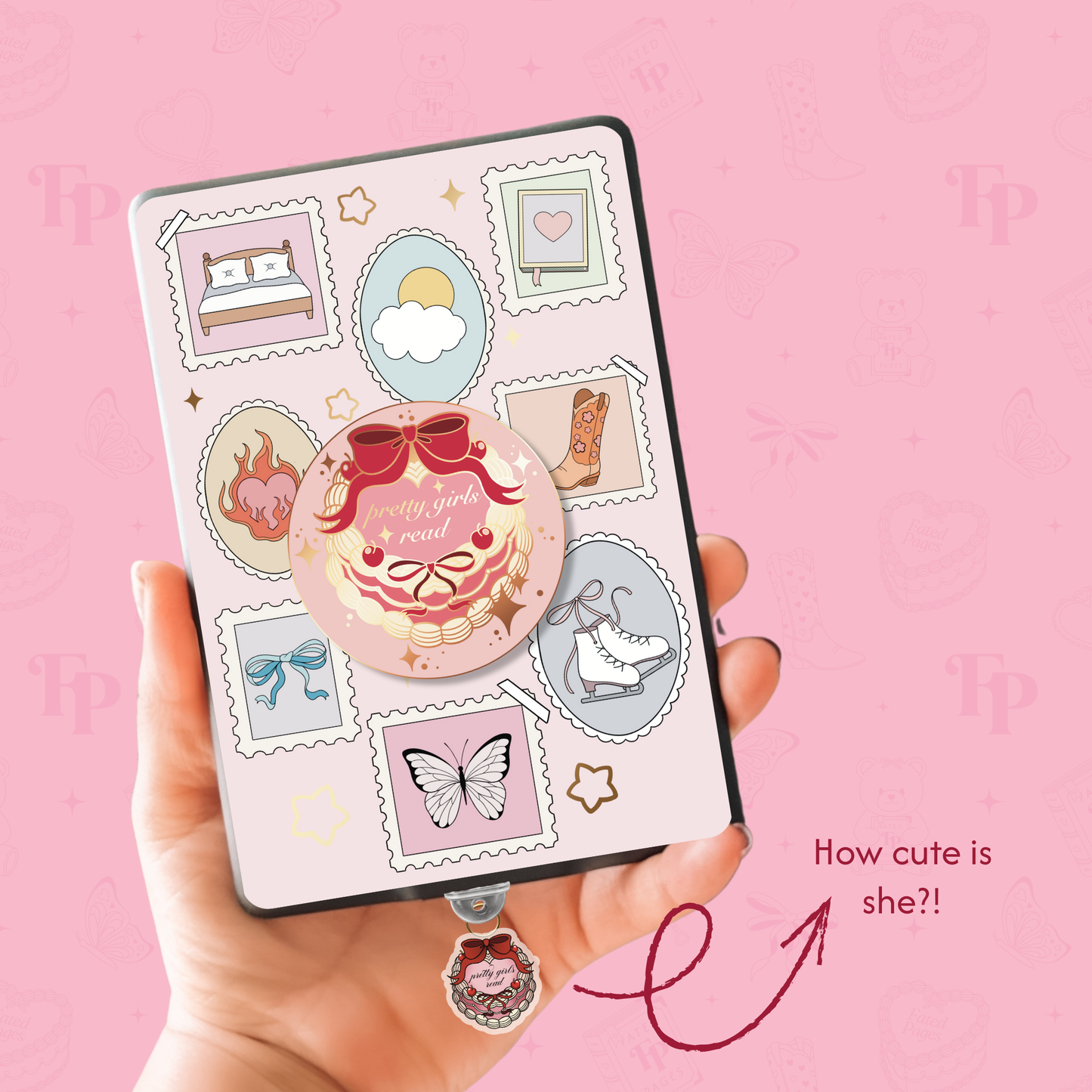 Pretty Girls Read E-Reader Kindle Phone Charm