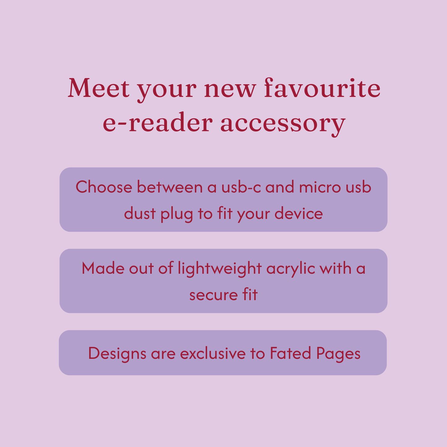 Pretty Book Lover E-Reader Kindle Phone Charm