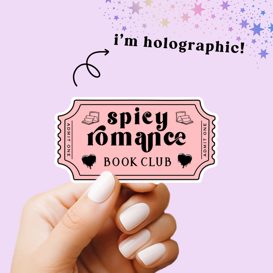 Spicy Romance Book Club Holographic Vinyl Sticker