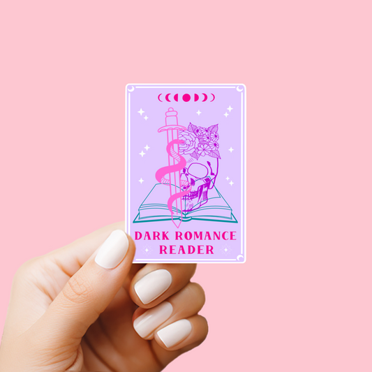 Dark Romance Reader Tarot Card Vinyl Sticker