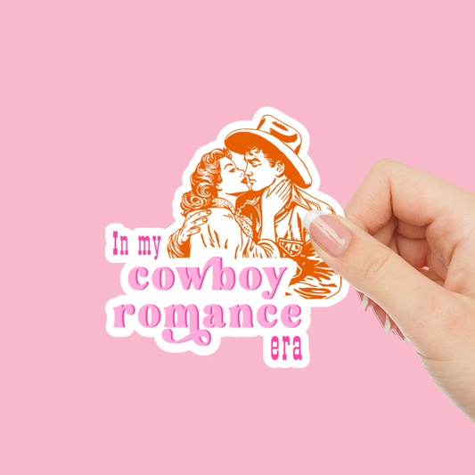 In my Cowboy Romance Era Vintage Vinyl Sticker