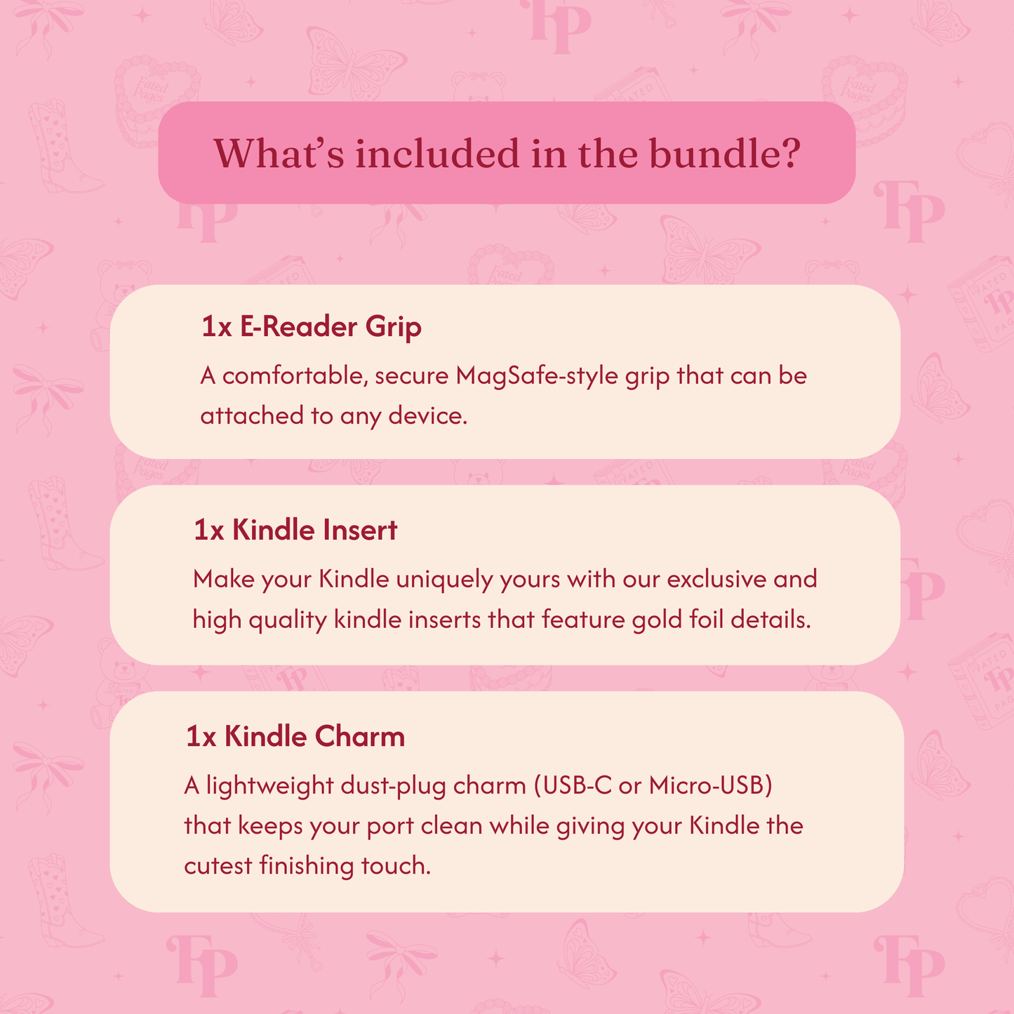 Soft Girl Reader Bookish Bundle | Kindle Accessories