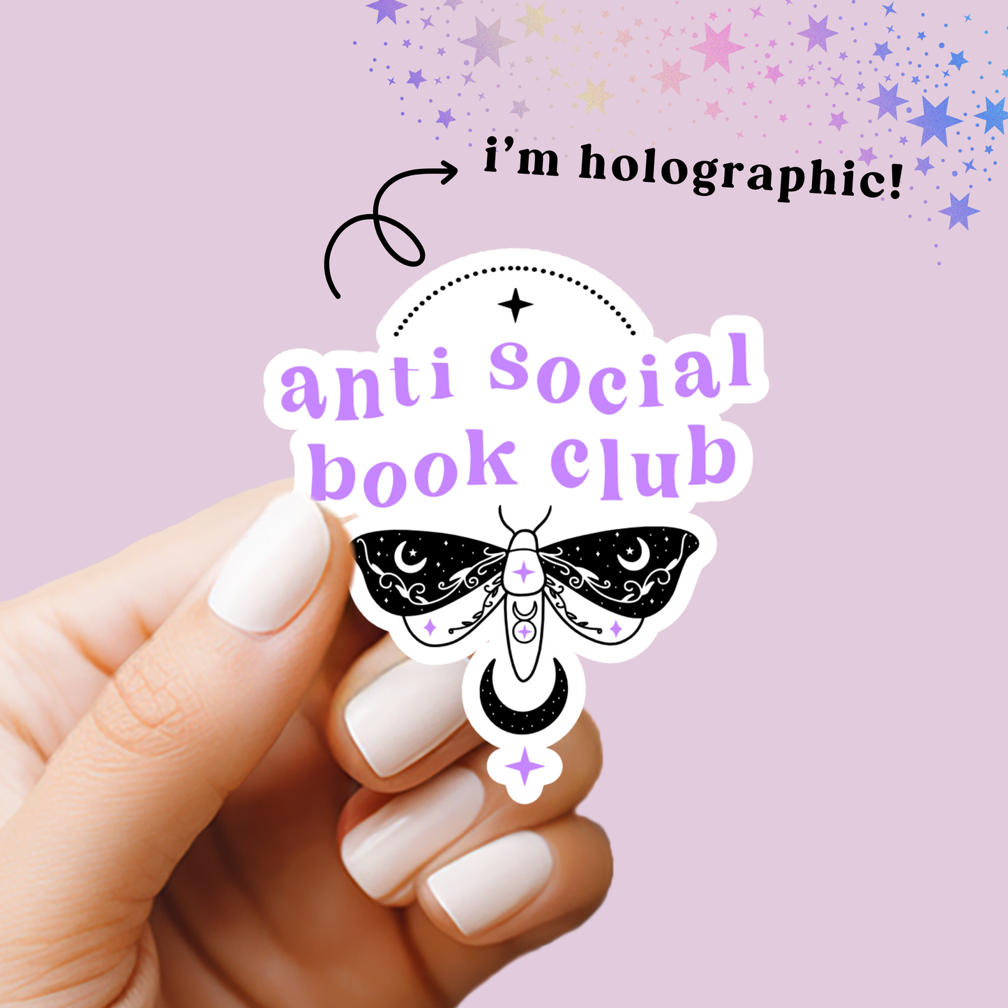 Anti Social Book Club Vinyl Sticker