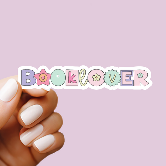 Booklover Retro Font Vinyl Sticker