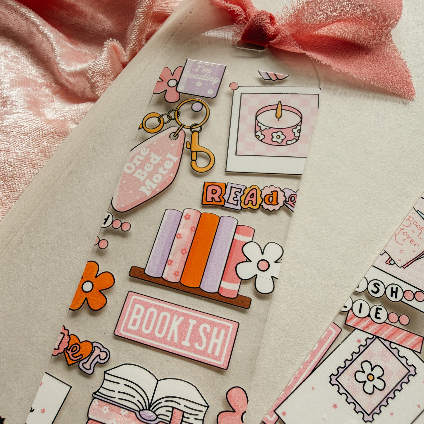 Girlie Bookish Aesthetic Acrylic Bookmark