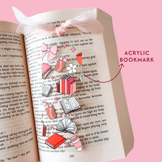 Books and Bows Acrylic Bookmark