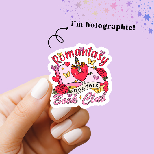 Romantasy Readers Book Club Vinyl Sticker