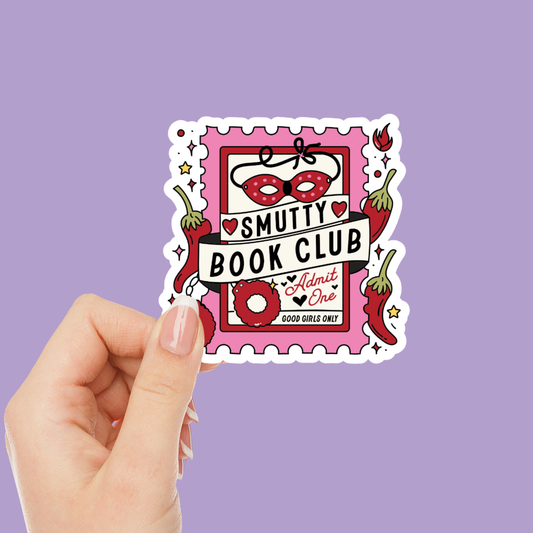 Smutty Book Club Ticket Vinyl Sticker