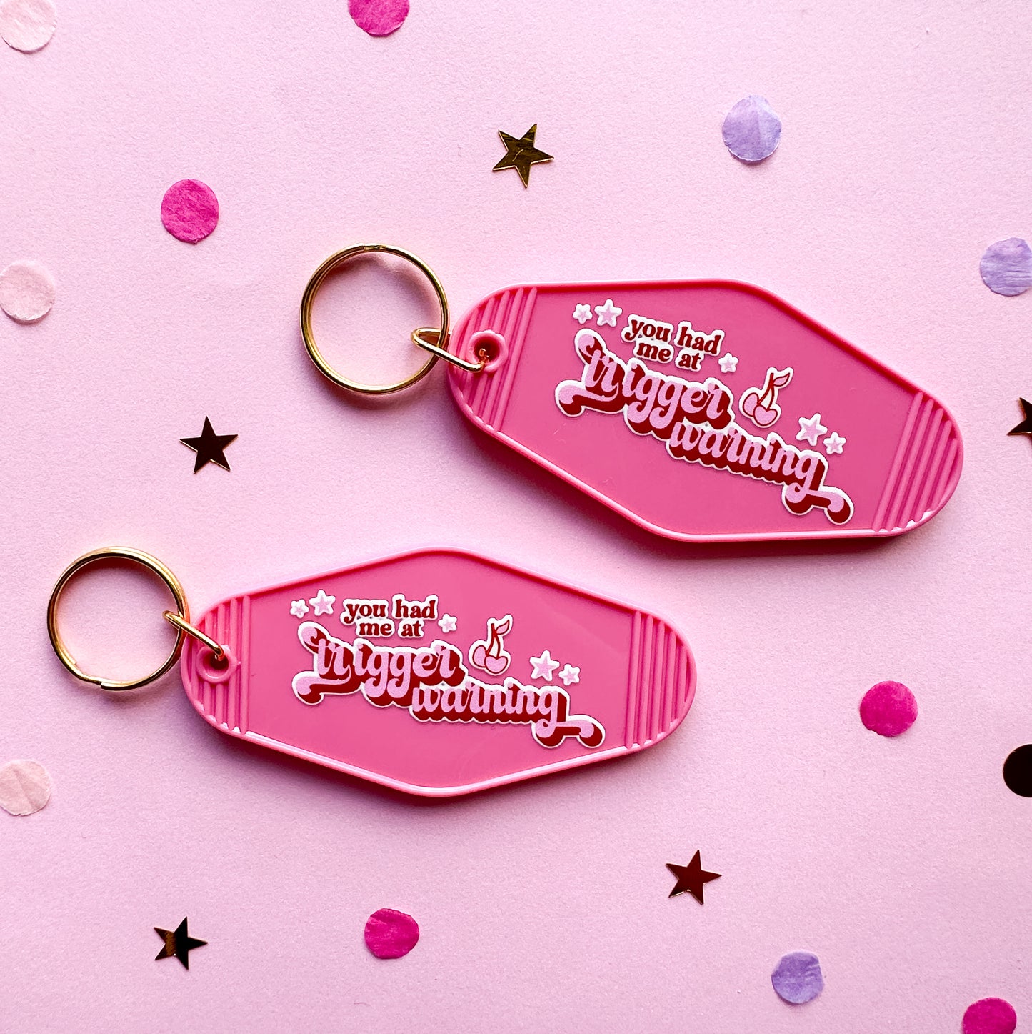 You Had me at Trigger Warning Bookish Keychain