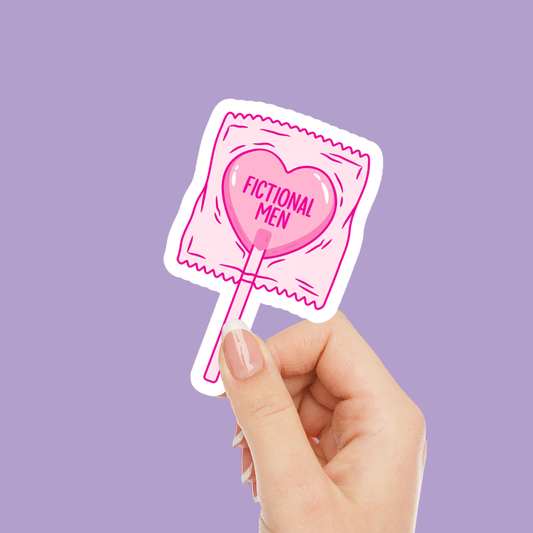 Fictional Men Lollipop Vinyl Sticker