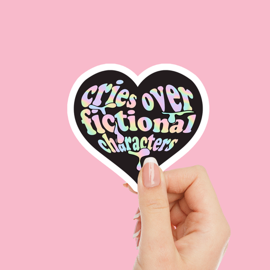 Cries Over Fictional Characters Vinyl Sticker