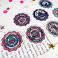 Romance Book Trope Book Club Vintage Stamp Holographic Vinyl Stickers