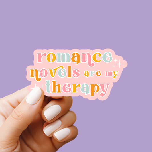 Romance Novels Are My Therapy Vinyl Sticker