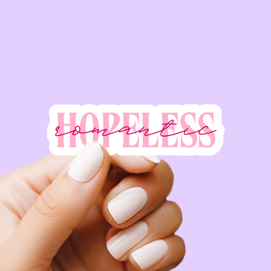 Hopeless Romantic Bookish Vinyl Sticker