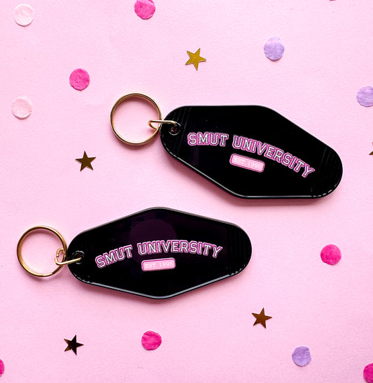 Smut University Motel Keychain