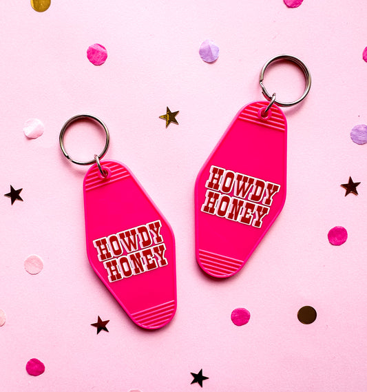 Howdy Honey Motel Keychain