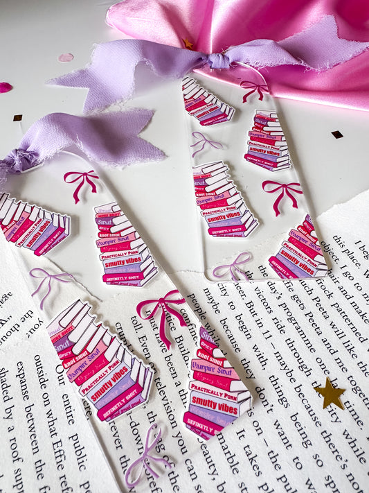 Smut Book Stack Acrylic Bookmark