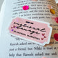 Emotional Damage by Fictional Characters Ticket Bookish Holographic Vinyl Sticker