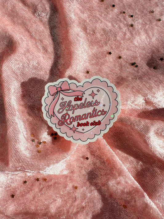 Hopeless Romantics Book Club Scalloped Heart | Bookish Kindle Sticker