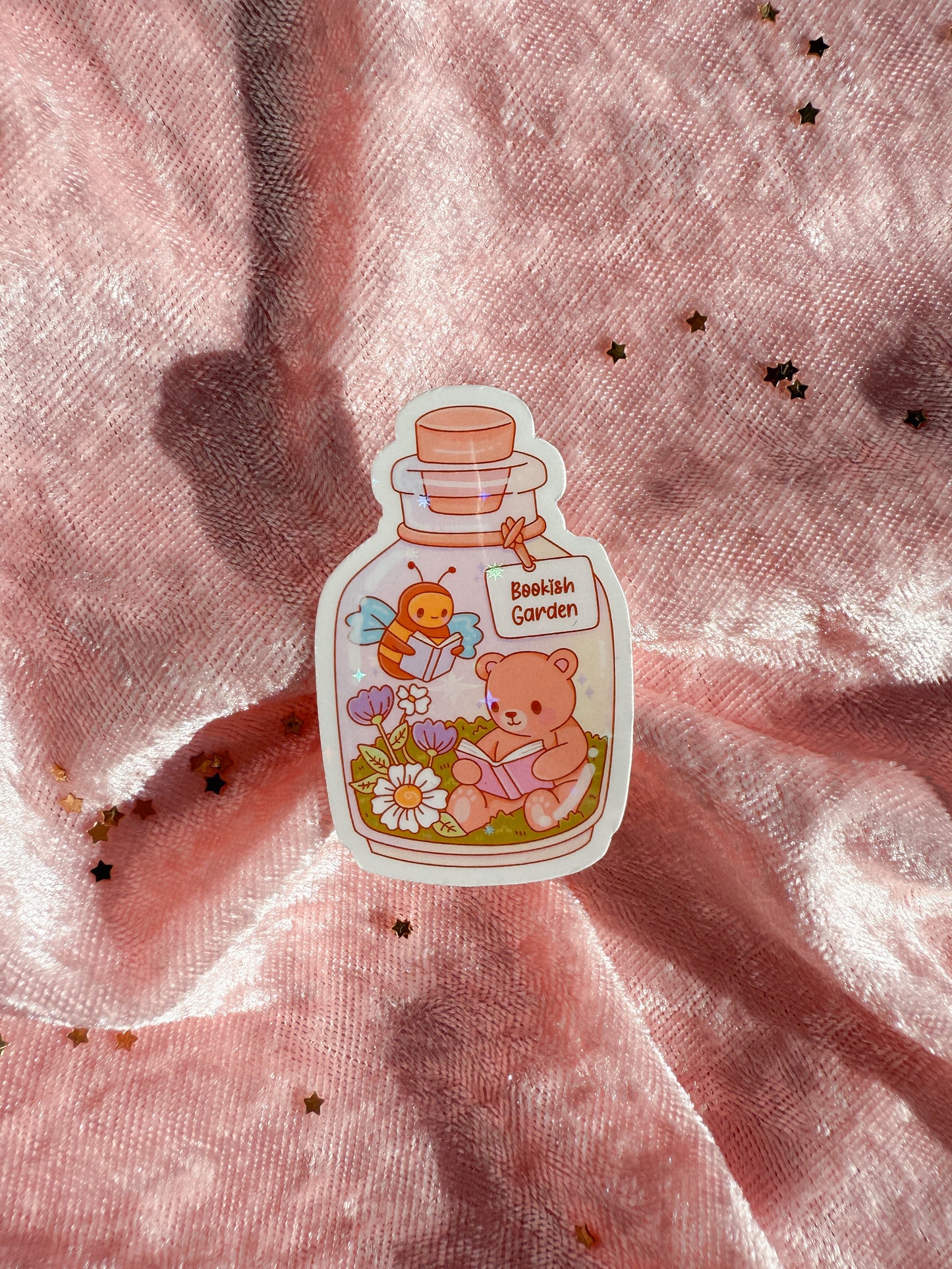 Bookish Garden Jar | Kindle Sticker