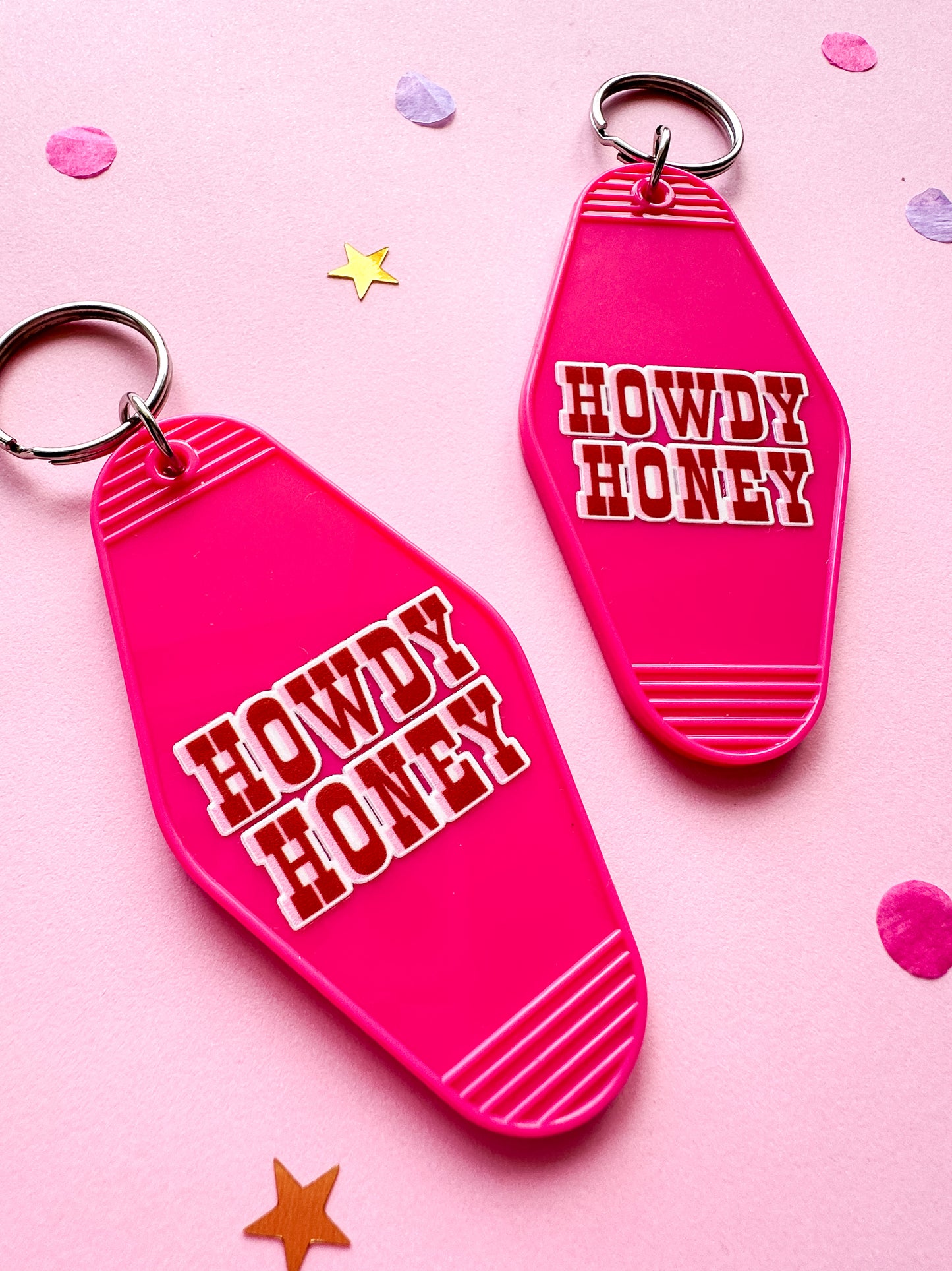 Howdy Honey Cowboy Romance Bookish Keychain